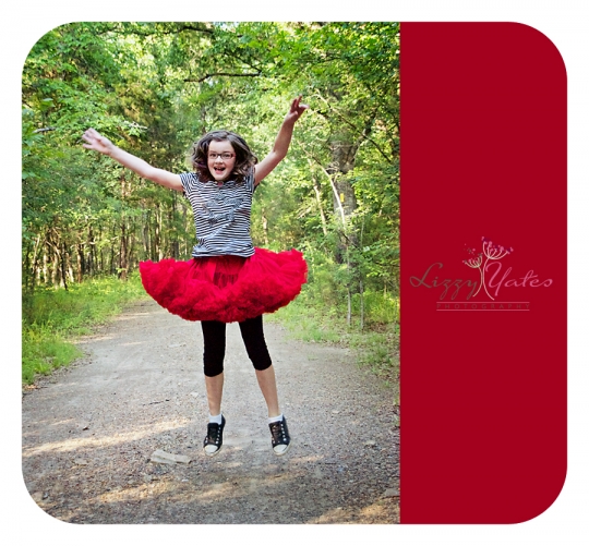 Jumping for Joy in a red tutu, Little Rock Children