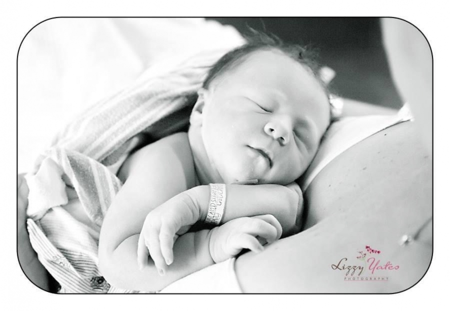 little rock in hospital newborn pictures
